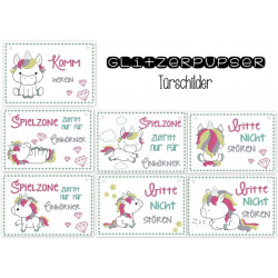 ITH - Glitzerpupser Türschilder